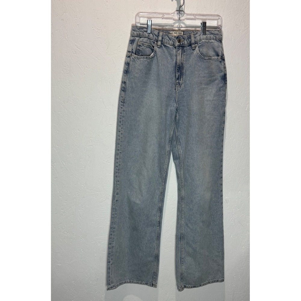 Free People We The Free Tinsley Baggy High-Rise Straight Leg Jeans Light Wash 28
